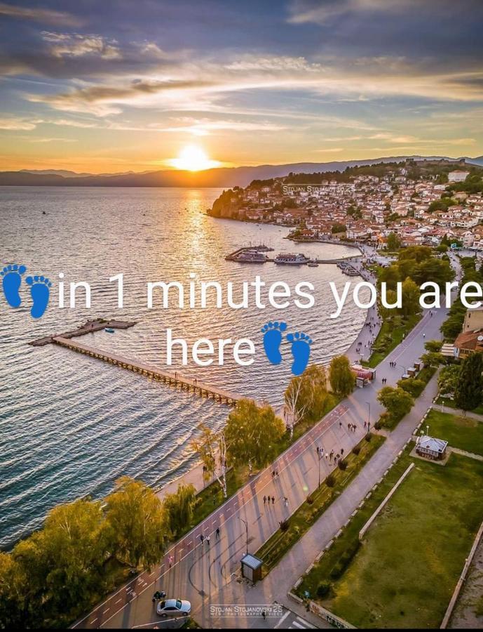 Central Lakeside Apartment Ohrid Bagian luar foto